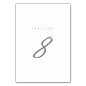 Eenvoudig minimalistisch legant tabelnummer kaart (Voorkant)