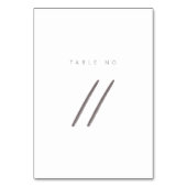 Eenvoudig minimalistisch legant tabelnummer kaart (Voorkant)