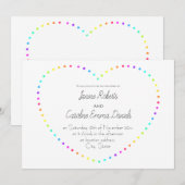 Eenvoudig minimalistisch Lesbisch huwelijk Kaart (Voorkant / Achterkant)