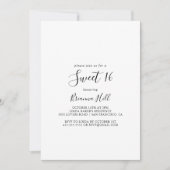 Eenvoudig minimalistisch lief 16 verjaardagsfeestj kaart (Voorkant)