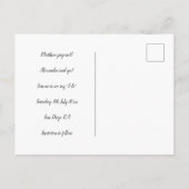 Eenvoudig, minimalistisch, liefdeshartritme fotosc aankondigingskaart (Achterkant)