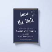 Eenvoudig Minimalistisch Lieflijk Paars & Goud Aub Save The Date