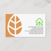 Eenvoudig minimalistisch liggend landschap met bla visitekaartje (Achterkant)