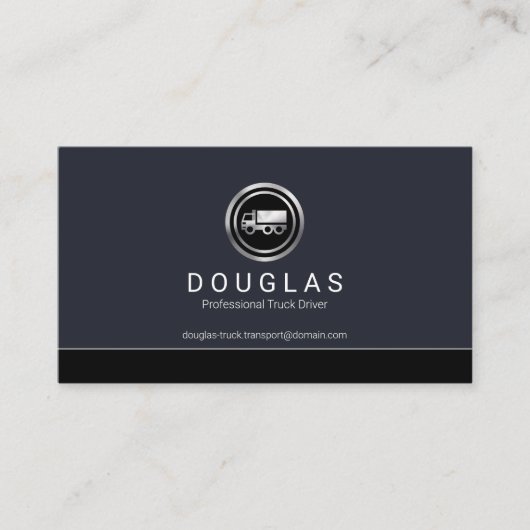 Eenvoudig minimalistisch lijnvrachtstuurprogramma visitekaartje (Voorkant)
