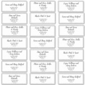 Eenvoudig minimalistisch Lijst bruiloft gastadres Sticker (Voorkant)