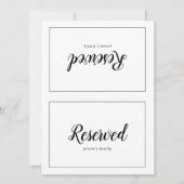 Eenvoudig minimalistisch Lijst bruiloft gereservee (Voorkant)