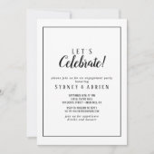 Eenvoudig minimalistisch Lijst Laten we feest vier Kaart (Voorkant)