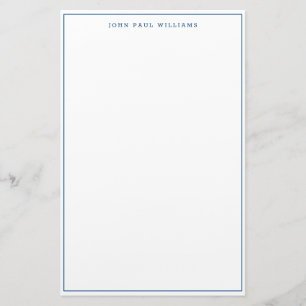 Eenvoudig minimalistisch Lijst met blauw dun Briefpapier