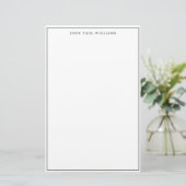 Eenvoudig minimalistisch Lijst met zwarte dunne ra Briefpapier (Staand voorkant)