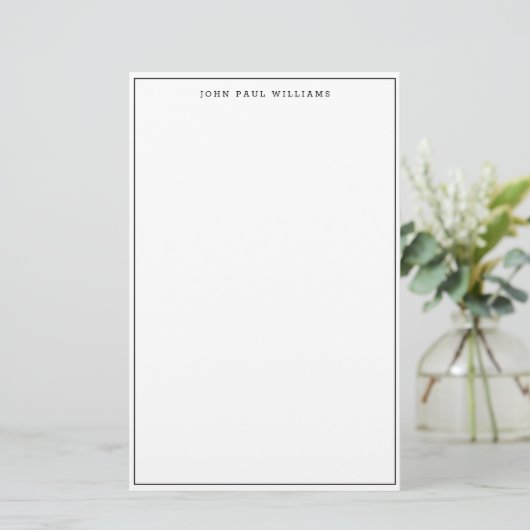 Eenvoudig minimalistisch Lijst met zwarte dunne ra Briefpapier (Staand voorkant)