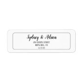 Eenvoudig minimalistisch Lijst retouradres uitnodi Etiket (Voorkant)