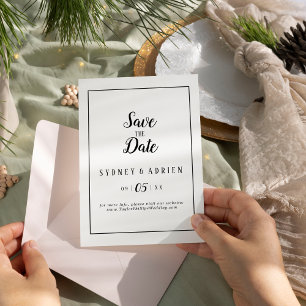 Eenvoudig minimalistisch Lijst Sla de datum op Save The Date