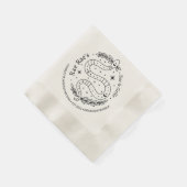 Eenvoudig minimalistisch Logo Beverage Napkins Servet (Hoek)