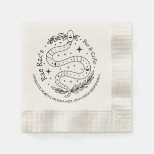 Eenvoudig minimalistisch Logo Beverage Napkins Servet