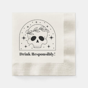 Eenvoudig minimalistisch Logo Beverage Napkins Servet