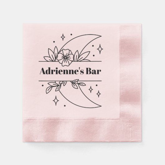 Eenvoudig minimalistisch Logo Beverage Napkins Servet (Voorkant)