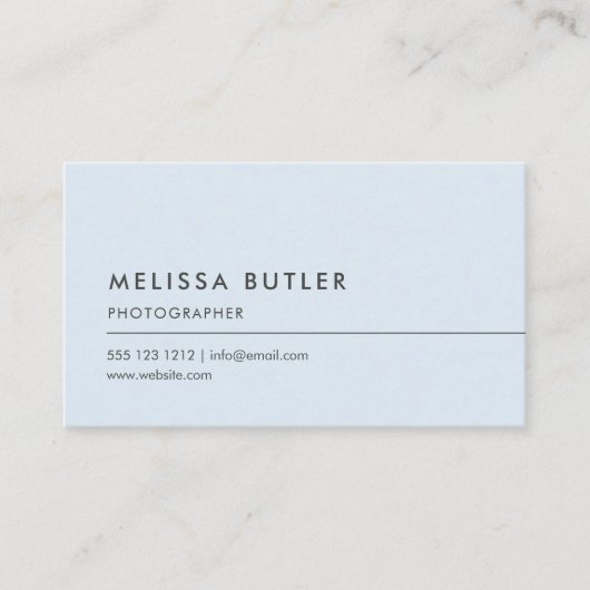 Eenvoudig minimalistisch Logo pasta blauw Visitekaartje (Voorkant)