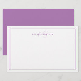 Eenvoudig minimalistisch logo van lavender aan de  briefpapier