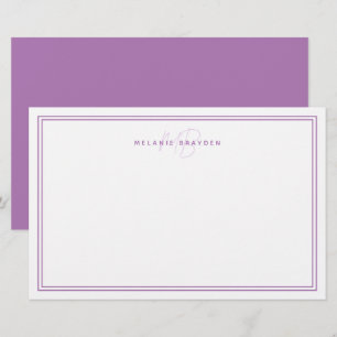 Eenvoudig minimalistisch logo van lavender aan de  briefpapier