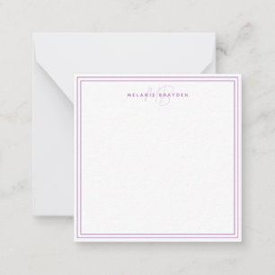 Eenvoudig minimalistisch logo van lavender aan de notitiekaartje