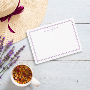 Eenvoudig minimalistisch logo van lavender aan de notitiekaartje