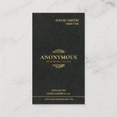 Eenvoudig Minimalistisch, luxe, Premium, zwart, go Visitekaartje (Achterkant)