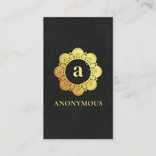 Eenvoudig Minimalistisch, luxe, Premium, zwart, go Visitekaartje (Voorkant)