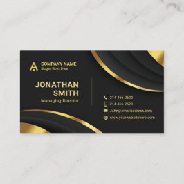 Eenvoudig Minimalistisch, luxe, Premium, zwart, go Visitekaartje