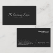 Eenvoudig Minimalistisch, luxe, Premium, zwart Visitekaartje (Voorkant / Achterkant)