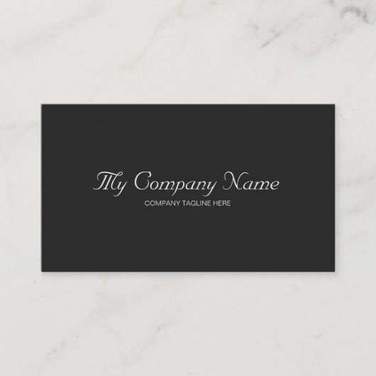 Eenvoudig Minimalistisch, luxe, Premium, zwart Visitekaartje (Voorkant)