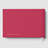 Eenvoudig minimalistisch magenta Weddenschap Gastenboek (Achterkant)