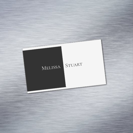 Eenvoudig minimalistisch magnetisch visitekaartje (Voorbeeld)