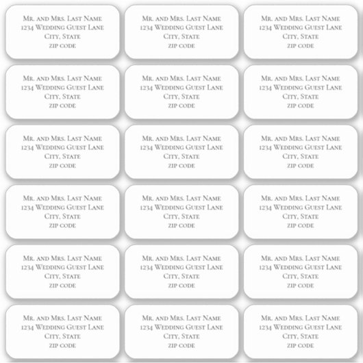 Eenvoudig minimalistisch mailinglijstadres voor ga sticker (Voorkant)