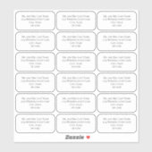 Eenvoudig minimalistisch mailinglijstadres voor ga sticker (Vel)