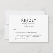 Eenvoudig Minimalistisch Manuscript Typography Wed RSVP Kaartje (Voorkant)