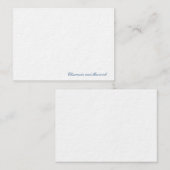 Eenvoudig minimalistisch marineblauw notitiekaartje (Voorkant / Achterkant)