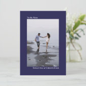 Eenvoudig minimalistisch marinesultaat blauw - ver kaart (Staand voorkant)