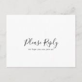 Eenvoudig minimalistisch menu Keuze uit RSVP-Brief (Voorkant)