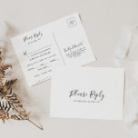 Eenvoudig minimalistisch menu Keuze uit RSVP-Brief<br><div class="desc">Dit eenvoudige minimalistische menu-keuze rsvp-briefkaart is perfect voor een moderne bruiloft. Het eenvoudige en elegante ontwerp kenmerkt klassieke en fancy manuscripttypografie in zwart-wit.</div>