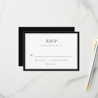 Eenvoudig minimalistisch met RSVP-respons-Kaart op