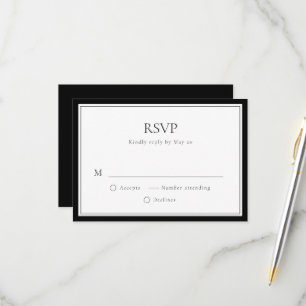 Eenvoudig minimalistisch met RSVP-respons-Kaart op RSVP Kaartje