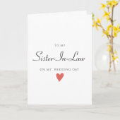 Eenvoudig minimalistisch Mijn schoonzuster, Weddin Kaart (Gele Bloem)