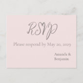Eenvoudig minimalistisch misty Roos Weddenschap RS Briefkaart (Voorkant)