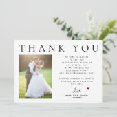 Eenvoudig minimalistisch modern 2 fotobruiloft bed kaart (Staand voorkant)