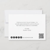 Eenvoudig minimalistisch, modern bedrijfsmodel bedankkaart (Achterkant)