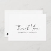 Eenvoudig minimalistisch, modern bedrijfsmodel bedankkaart (Voorkant / Achterkant)