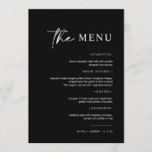 Eenvoudig minimalistisch & modern | Bruiloft Menu (Voorkant)