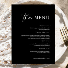 Eenvoudig minimalistisch & modern | Bruiloft Menu