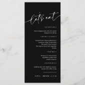 Eenvoudig minimalistisch & modern | Bruiloft Menu (Voorkant)