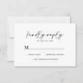 Eenvoudig minimalistisch & modern | Bruiloft RSVP  Kaartje (Voorkant)